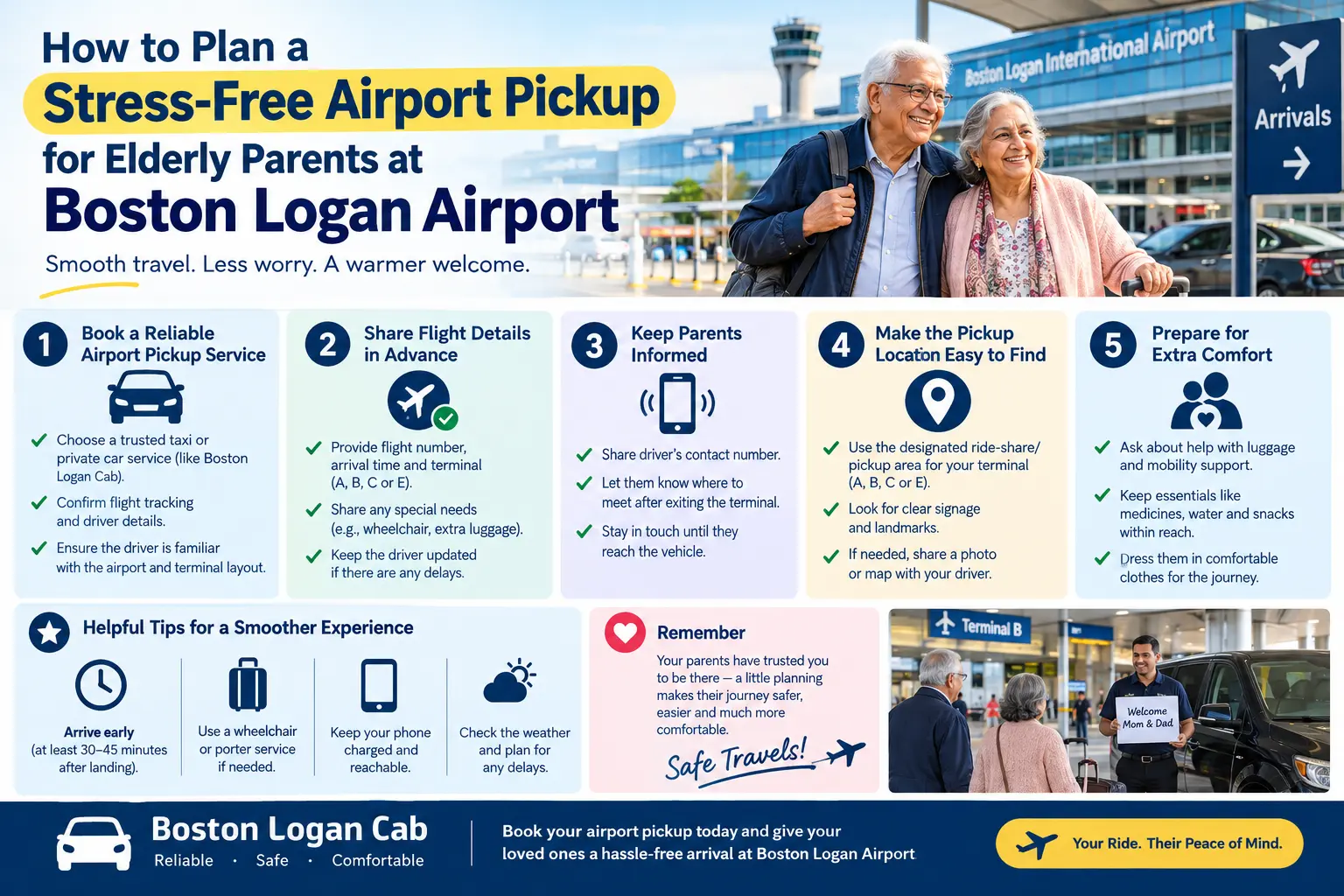 How to Plan a Stress-Free Airport Pickup for Elderly Parents at Boston Logan Airport