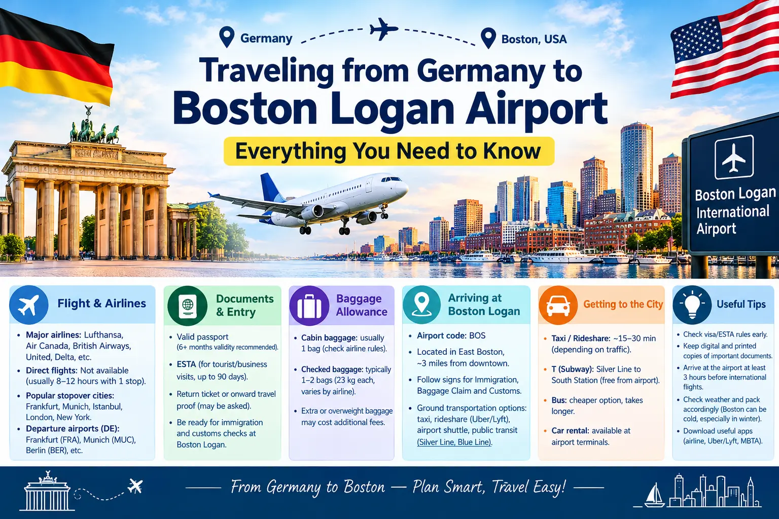 Traveling from Germany to Boston Logan Airport: Everything You Need to Know